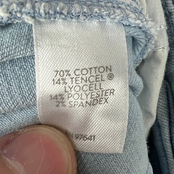 J. JILL DENIM Women's 16T Tall Blue Authentic Fit Crop Light Wash Raw Hem Jeans - Picture 6 of 10